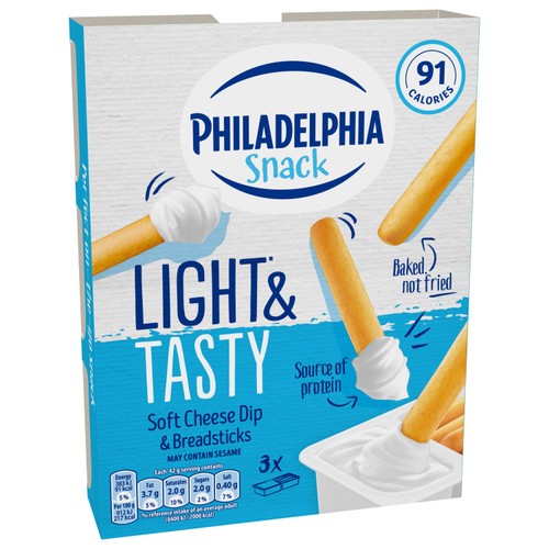 Philadelphia Light Low Fat Soft Cream Cheese Snacks