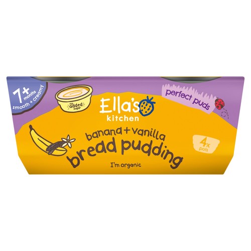 Ella's Kitchen Organic Banana Bread Pudding Baby Dessert Pot 7m+
