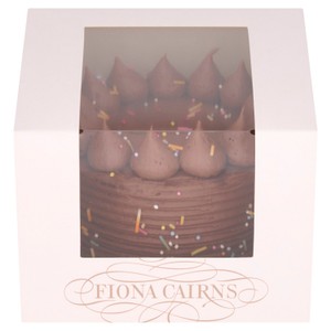 Fiona Cairns 6 Chocolate Sponge Fairy Cakes - Stars & Balloons