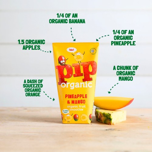 Pip Organic Pineapple & Mango Smoothie Cartons
