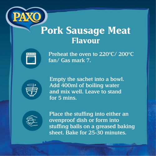 Paxo Pork Sausage Meat Flavour Stuffing