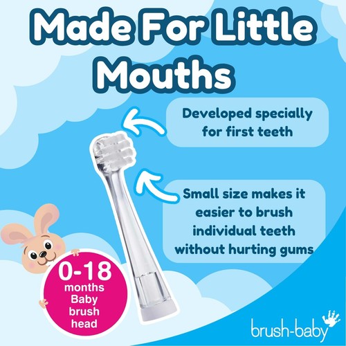 Brush Baby Babysonic Replacement Brush Heads 0-18 Months