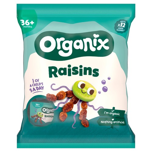 Organix Raisin Snack Boxes Toddler Snack Multipack 36+ Months
