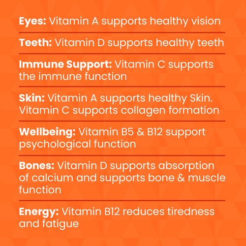 Haliborange Adult Multivitamin Energy & Immune Support Orange Gummies 