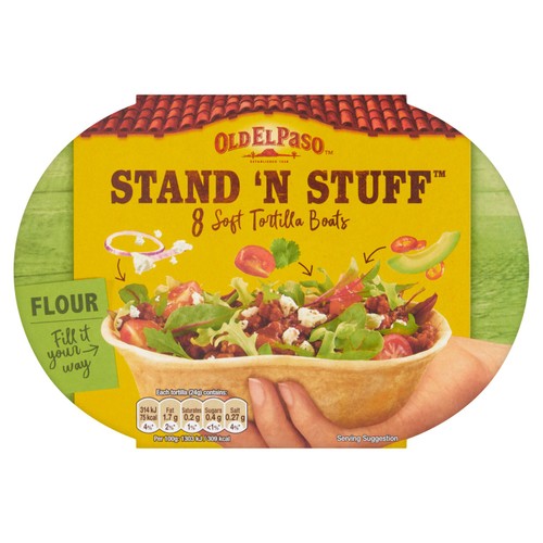 Old El Paso Stand 'N Stuff 8 Soft Tortilla Boats Wrap193g