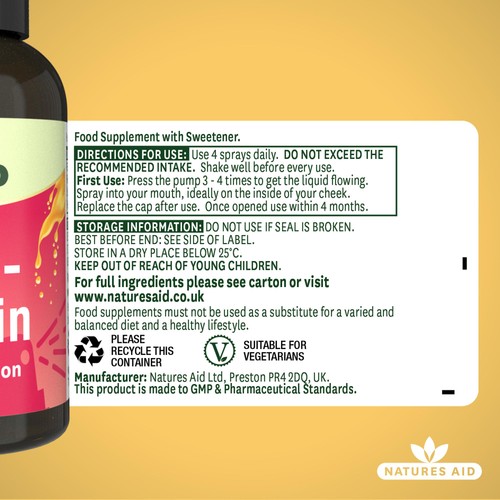 Natures Aid Multivitamin Oral Spray (Orange & Lemon Flavour)
