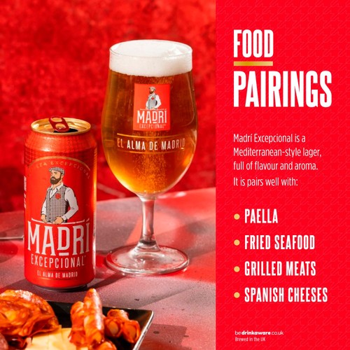 Madri Excepcional Premium Lager Beer Can