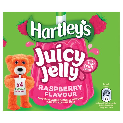 Hartley's Raspberry Flavour Juicy Jelly Pouches