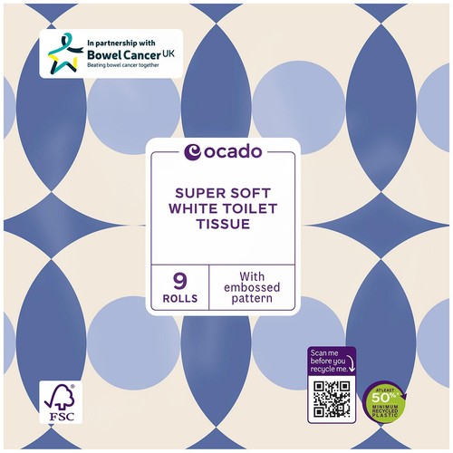 Ocado Super Soft White Toilet Tissue