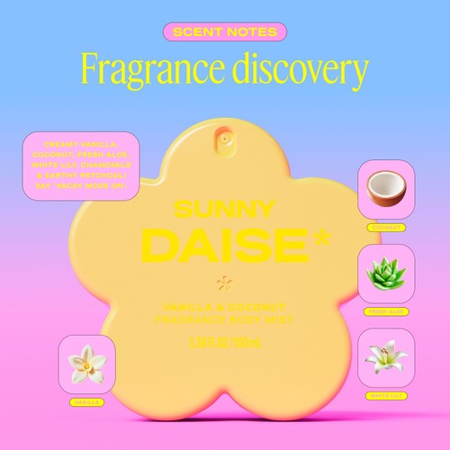 DAISE Sunny Fragrance Body Mist in Vanilla & Coconut