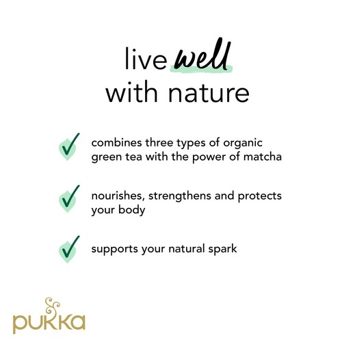 Pukka Organic Supreme Matcha Green Herbal Tea x20 Compostable Green TeaBags
