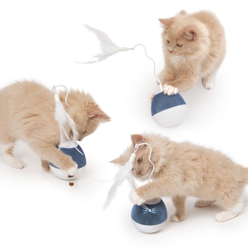 Catit Pixi Spinner Electronic Cat Toy White & Blue