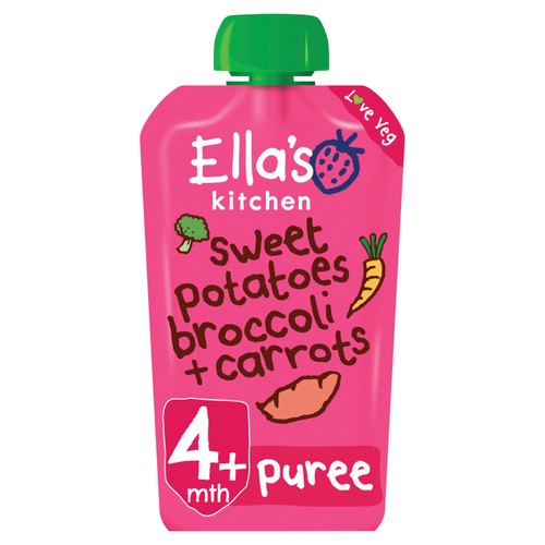 Ella's Kitchen Sweet Potatoes, Broccoli & Carrots Baby Food Pouch 4+ Months