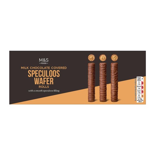 M&S Milk Chocolate Speculoos Wafer Rolls