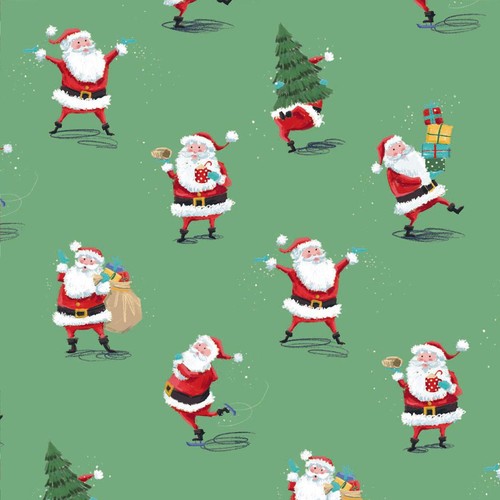 Jolly Santa Christmas Rollwrap