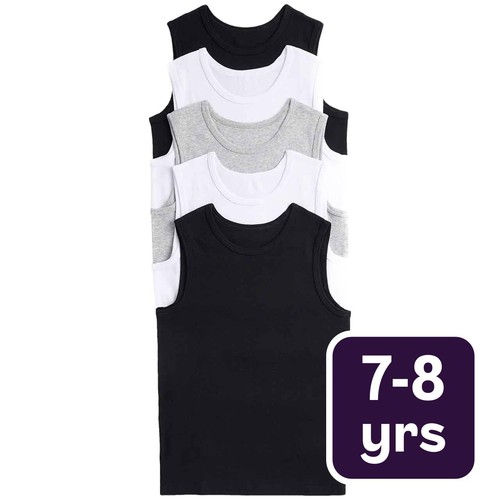 M&S Vests 7-8 Years, Black 