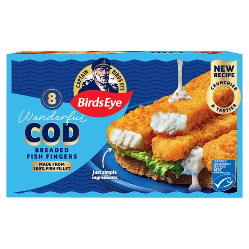 Birds Eye 8 Breaded MSC Cod Fish Fingers
