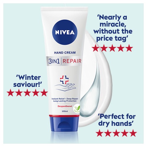 NIVEA 3 in 1 Repair Hand Cream 