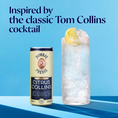 Bombay Citron Presse Citrus Collins Lemon Premix Gin Cocktail