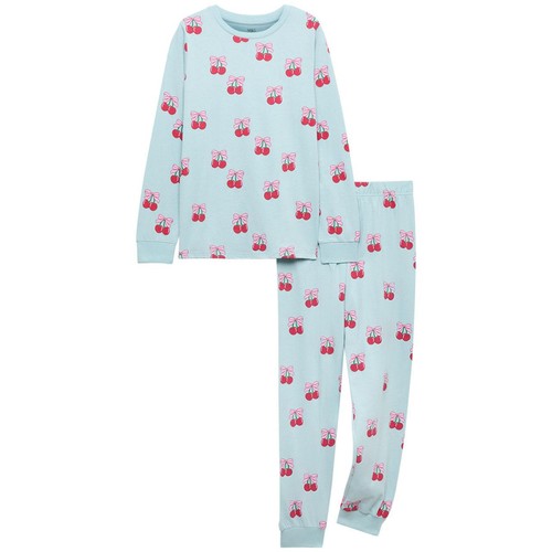 M&S Waffle Pyjamas, 8-9 Years, Turquoise Mix