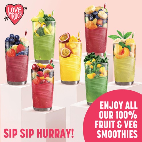 Love Struck Grape, Blueberry, Banana & Strawberry Smoothie 