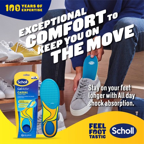 Scholl Gel Activ Casual Insoles Large