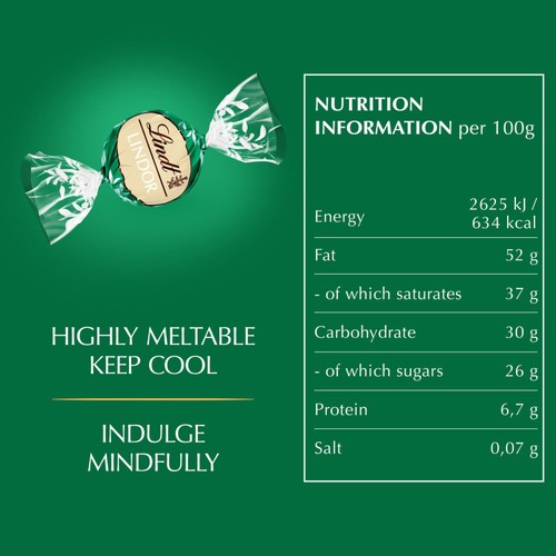 Lindt LINDOR Dark Mint Chocolate Truffles Box