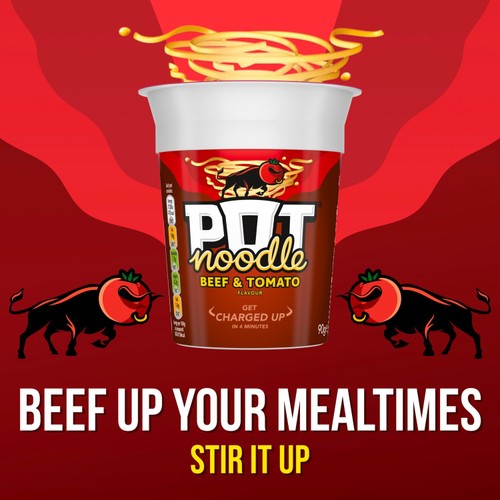 Pot Noodle Beef & Tomato Instant Noodles