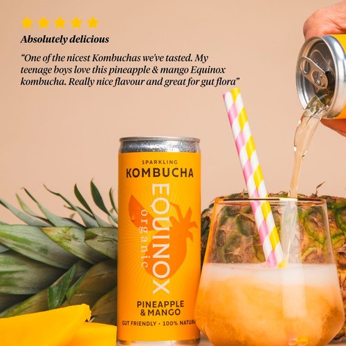 Equinox Organic Pineapple & Mango Kombucha