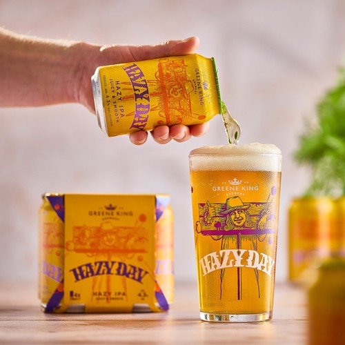 Greene King Hazy Day Hazy IPA 4.3% ABV Craft Beer Cans