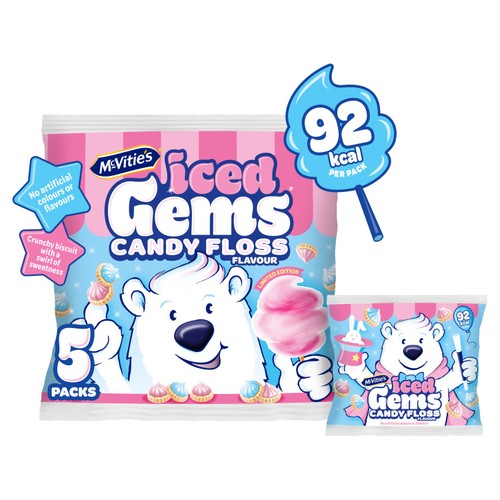 McVitie's Candyfloss Iced Gems Biscuits Multipack