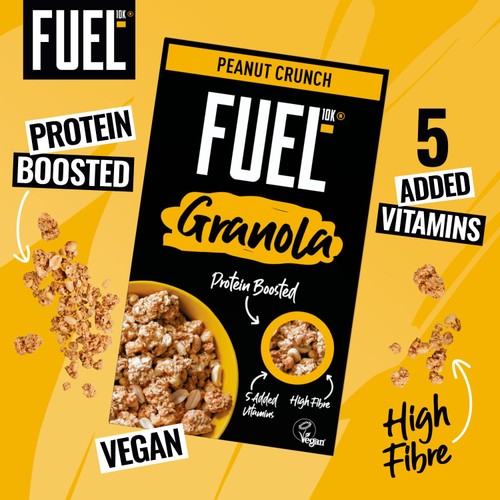 FUEL 10K Peanut Crunch Protein Granola Breakfast Cereal