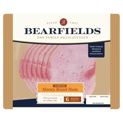 Bearfields Carved Honey Deli Ham Nitrite Free
