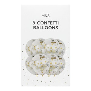 Gold & Silver Confetti Balloons