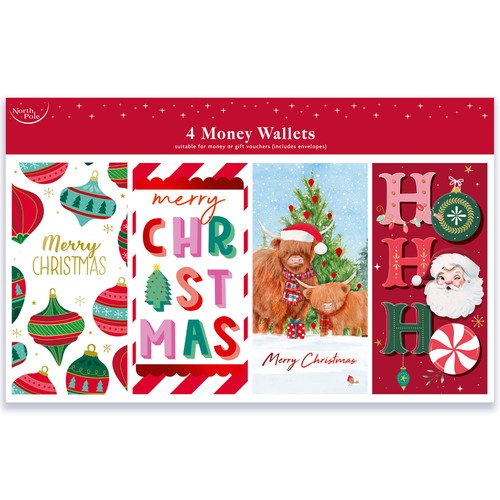Baubles Merry Christmas Money Gift Wallets