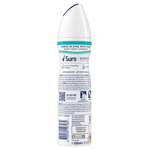 Sure Women 72hr Nonstop Protection Invisible Aqua Antiperspirant Deodorant