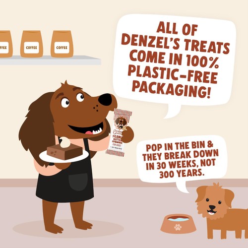 Denzels Peanut Butter Brownie Soft-Baked Bars for Dogs