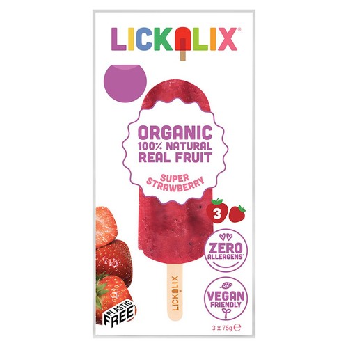 Lickalix & Mr Men Organic Super Strawberry Ice Lollies