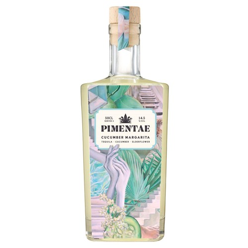 Pimentae Cucumber Tequila Margarita Cocktail Bottle