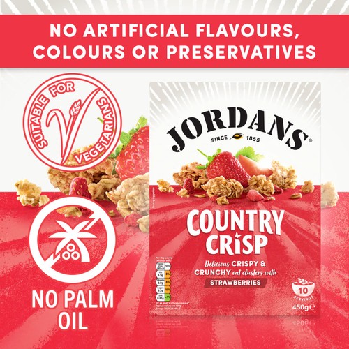 Jordans Country Crisp Sun-Ripe Strawberry Breakfast Cereal