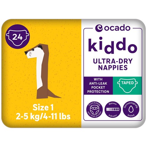 Ocado Kiddo Ultra-Dry Nappies Size 1 (2-5kg)