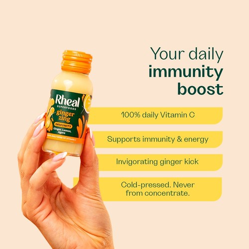 Rheal Superfoods Ginger Zing Immunity Shot
