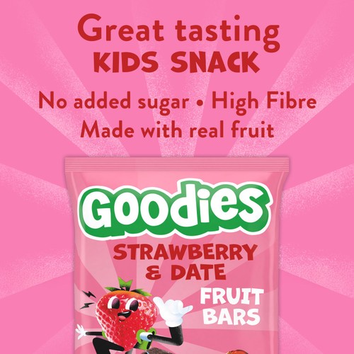 Goodies Kids Snack Strawberry & Date Fruit Bars Multipack 