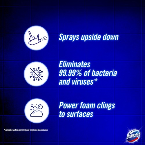 Domestos Power Foam Toilet & Bathroom Cleaner Spray Floral Burst