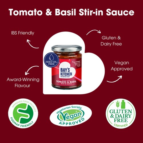 Bay's Kitchen Tomato & Basil Stir-in Low Fodmap Sauce