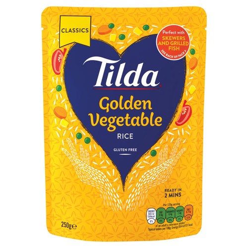 Tilda Microwave Golden Vegetable Long Grain Rice
