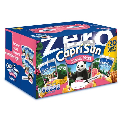Capri Sun Jungle Zero Party Pack Kids Juice Drink