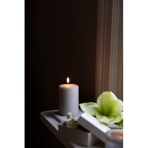 Liljeholmens Pressed Pillar Stearin Candle Dusty Grey 68x100mm