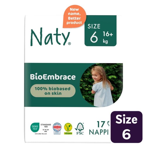 Naty BioEmbrace Nappies Size 6 (16kg+)