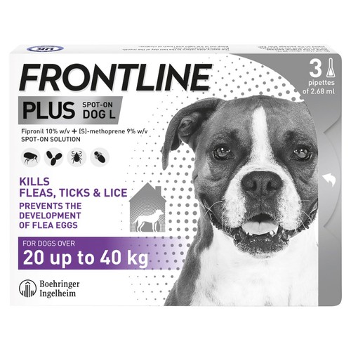 FRONTLINE Plus Flea & Tick Treatment Large Dog 20-40kg